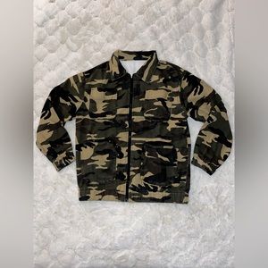 New in package (only taken out for picture) size small camo jean jacket